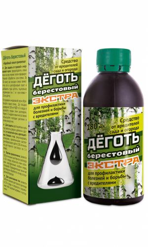 ДЁГОТЬ БЕРЕСТОВЫЙ 180 мл Экстра &mdash; Природное средство от вредителей сада и огорода! Отпугивает и уничтожает: тлю, клещей, бабочек, жуков и даже грызунов!